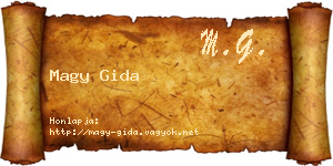 Magy Gida névjegykártya